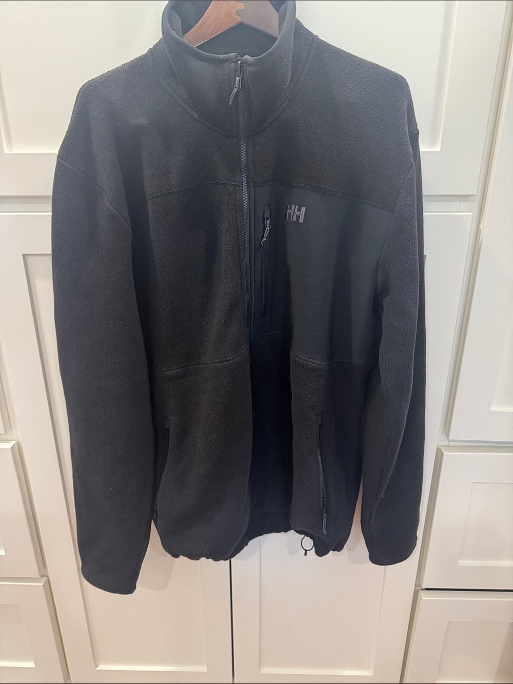 Helly Hansen Black Full-Zip Fleece with Chest Pocket